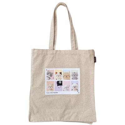 [FUKU FUKU NYANKO] Cute Cat Tote Bag, Character Gift, Cat Day Gift, Eco Bag, Slim and Lightweight, Sub-Bag, 40 X 36 X 12 Cm, Fukufuku Nyanko, Happins