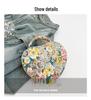 Floral Print Portable Makeup Bag with Large Capacity