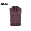 Only Women's Zipper Collar Sleeveless Knit Crop Top