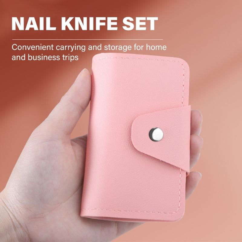 Set Manicure 7 Pezzi/Set Set Tagliaunghie Pratico Set per la Cura delle Unghie Strumenti Tagliaunghie in Acciaio Inossidabile per Viaggio Casa