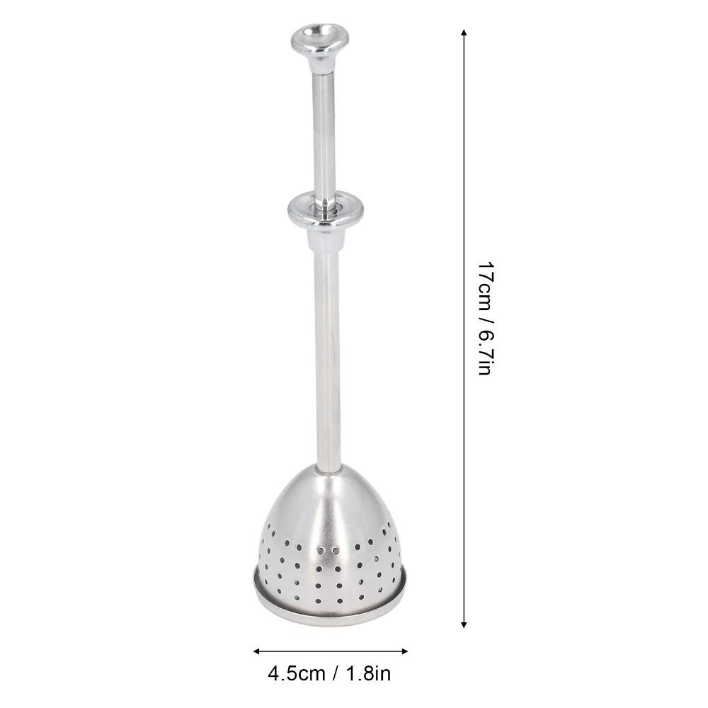 2 Pcs Set Fine Holes Tea Strainer Long Handle Stainless Steel Infuser  Loose Leaf Tea