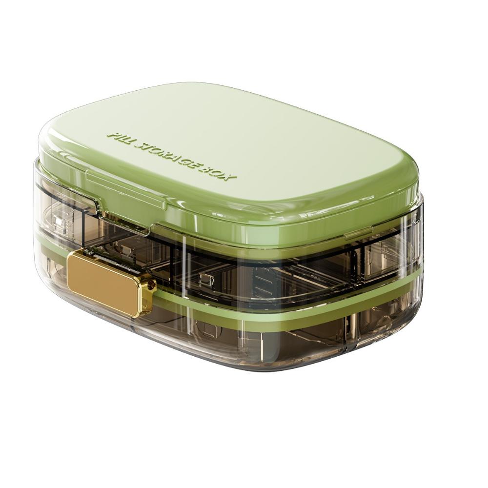 

New Hot Weekly Premuim Portable 10 Grids Pill Box Container Cases Organizer Storage for Tablets Vitamin Medicine FishOils Travel зелений