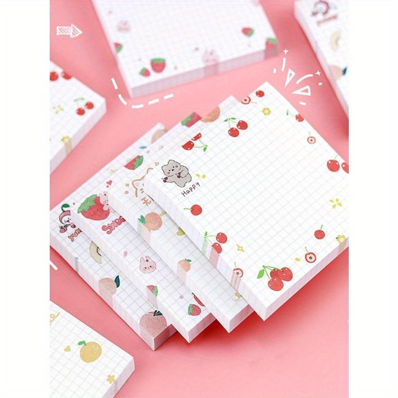 

1book/80sheets Random Cute Fruits Design Memo Pad For Students, Office, Home Reminder Notes Back To School random-1 book белый