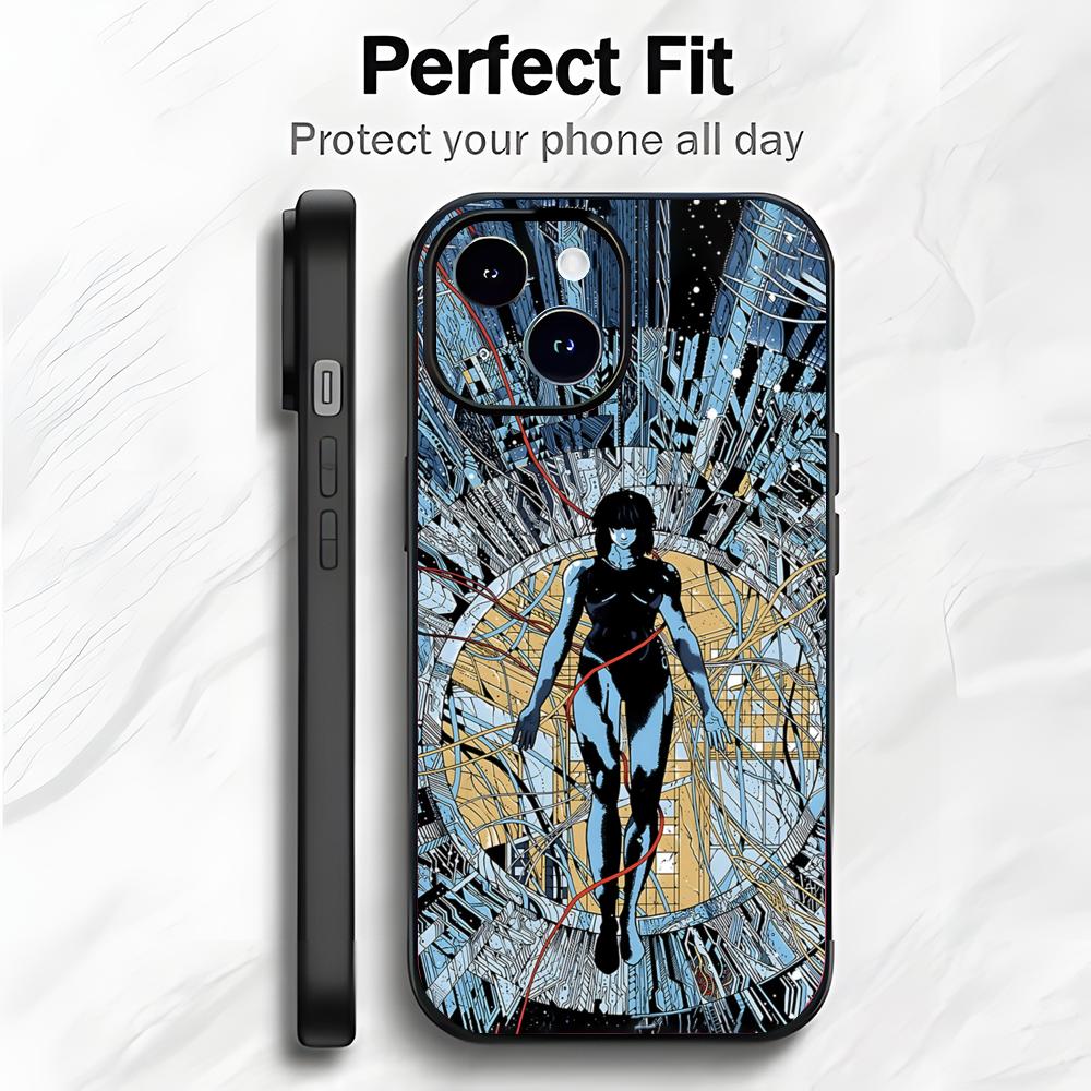Cyberpunk Classic Anime G-Ghost In The Shell Phone Case Phone Case Soft Packaging Lightweight For iPhone17 16 15 14 13ProMax
