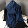 Nytt 62 farger Vinterskjerf for kvinner Langt Varmt Kasjmirskjerf Hijab Ensfarget Dame Sjal Wrap Kvinnelig Pashmina Bandana Hodeskjerf