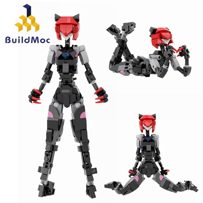 Buildmoc Female Robot Mobile Suit Girl Cat Girls Ideas MOC Set Building Blocks Toys for Children Kids Gifts Toy 231PCS Bricks