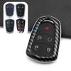Abs Carbon Fiber Car Smart Key Cover Case Keychain For Cadillac Xt4 Xt5 Xt6 Ct6 Escalade Ats Cts Xts Srx