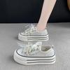 Fashion CRLAYDK Fashion Platform Mesh Shoes for Women Lace Pearl Casual Sneakers Ladies Lace Up Sports Walking Breathable Tennis