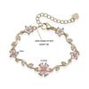 1 Stück Blumen Messing & Strass Armbänder Mehrfarbig Damen Pastoral Stil Stilvoller Geschenk Schmuck 14cm(5,5 ") + 5cm(2 ") lange