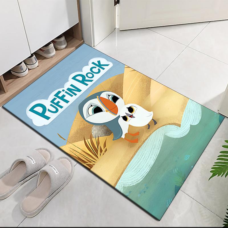 Puffin Rock Printed Carpetrugfor Office Chair Living Room Bedroom Kitchen Room Decor Gifts