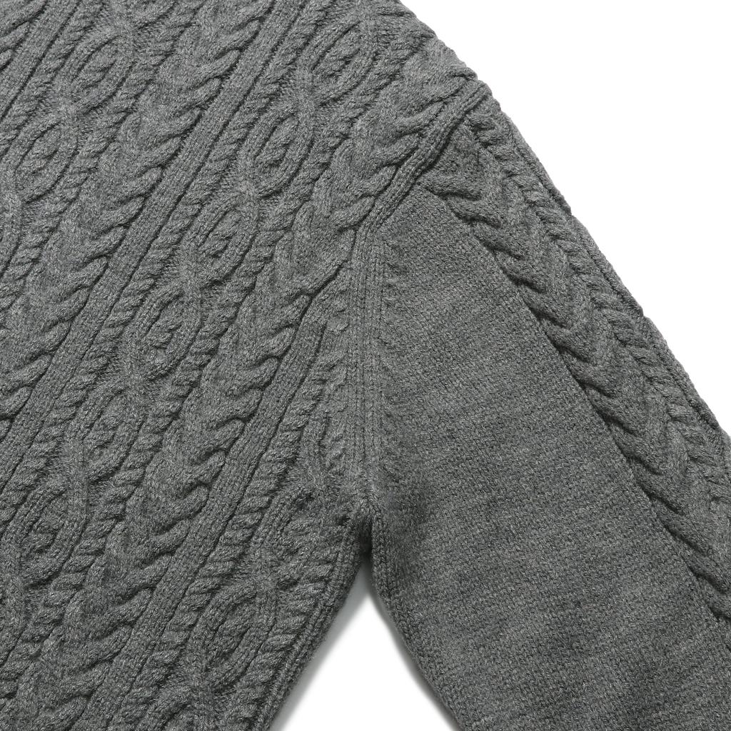 Ledept Wool Blend Cable Zip-Up Cardigan [3 Colors]
