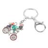 WEVENI Enamel Cartoon Cycling Mouse Keychain, Bike Jewelry for Women and Girls, Bag, Wallet, Car Charm, Multicolor, 39mm X 36mm