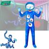 New Halloween Cosplay Costume For Children In Banban Garden Blue Cartoon Style
