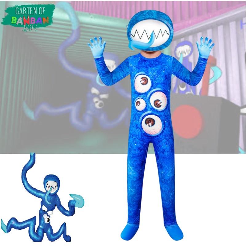 New Halloween Cosplay Costume For Children In Banban Garden Blue Cartoon Style