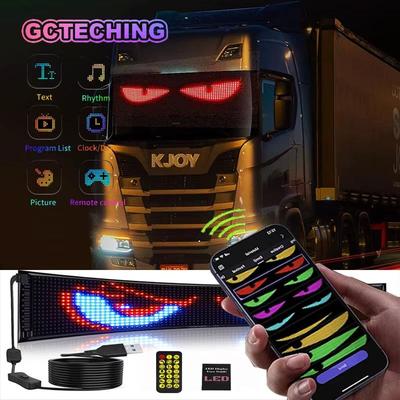 USB Programmierbares LED-Schild 5V Flexibles Pixelmatrix-Anzeigefeld mit APP-Fernbedienung zum Scrollen von Nachrichten, DIY-Animation, Werbung