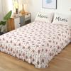 Floral Bed Flat Sheets Four Seasons Polyester Bedspread Dust-proof Household Soft Bedding Bedcloth Princess Single Double Sheet