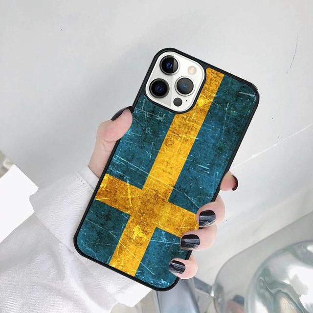 Custodia Cover Bandiera Svedese Per iPhone 17 Air 15 Pro MAX 16 Plus 14 11 12 13