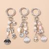 New Summer Beach Conch Shell Keychain Pearl Beads Key Ring Pendants for Women Girls Handbag DIY Key Chain Jewelry Gifts