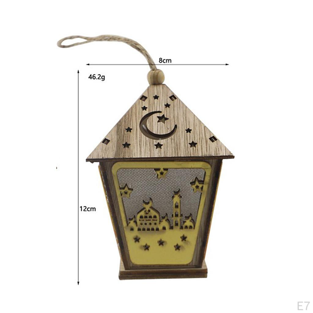 Festival Hanging Light Ramadan Eid Mubarak Decorations Wooden Ornaments led and table Lamp