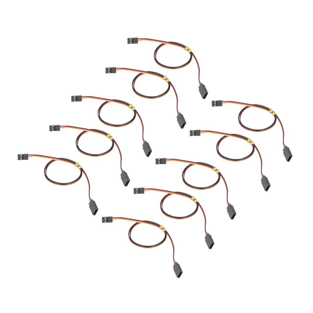 10Pcs Servo Extension Cord Cable 458mm 3Pin Sturdy Durable Wide Application Servo Extension   Wire Cable