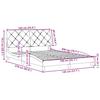 Bed Frame without Mattress Dark Grey 140 x 200 cm Fabric