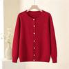 Elegant Mom-Style Knit Top: Chic Spring & Autumn Fashion for Middle-Aged Women