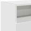 TV Cabinet with LED Lights White 120 X 30 X 50 Cm