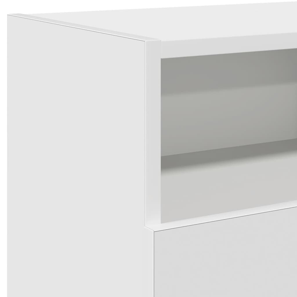 TV Cabinet with LED Lights White 120 X 30 X 50 Cm
