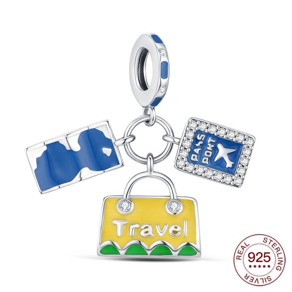 Copper Summer Beaded Classic Pirate Luggage Charms Jewelry Making For Bracelet Diy Women'S Everyday Glamour Fashion Gifts