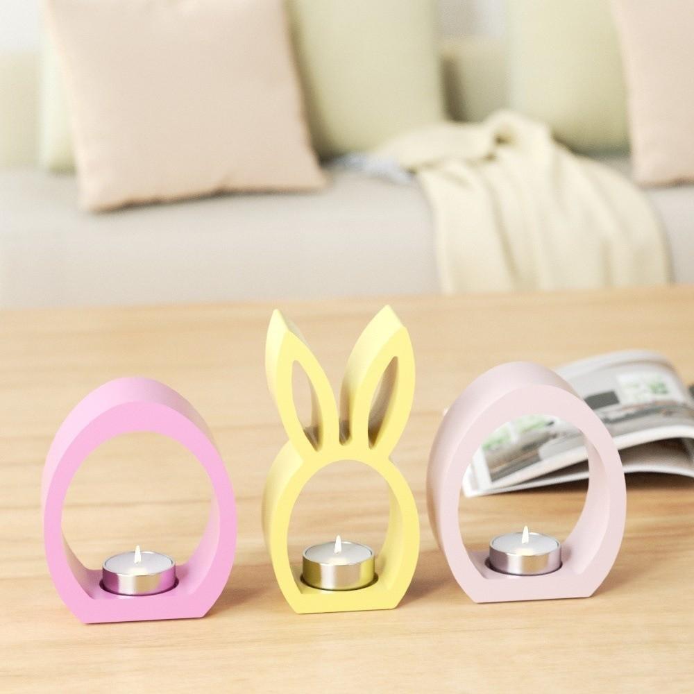 Hohle Osterhasenform Wiederverwendbare Handarbeiten Ei Silikonform DIY Basteln Antihaft Teelichthalter Partydeko
