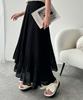 Elegant Japanese-Style Double-Layer Pleated Chiffon Skirt, Slimming and Versatile with an Elastic Waist