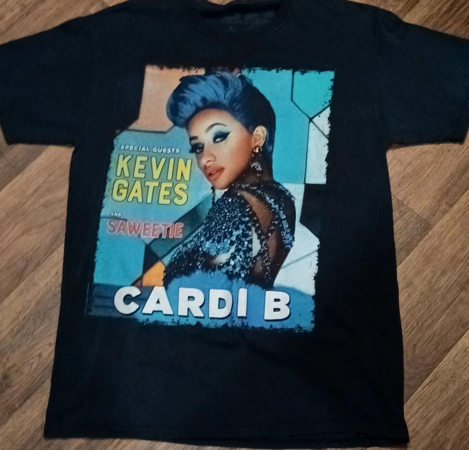 Футболка с тура Cardi B 2019 Мужская M Двусторонняя Kevin Gates Saweetie 4XL