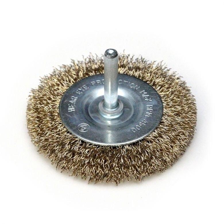 Brass disc drill brush 100 mm