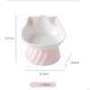 Cat Food Bowls, 15 Degree Tilting Skid Feeding Station Basin Large Capacity Drinking Raised