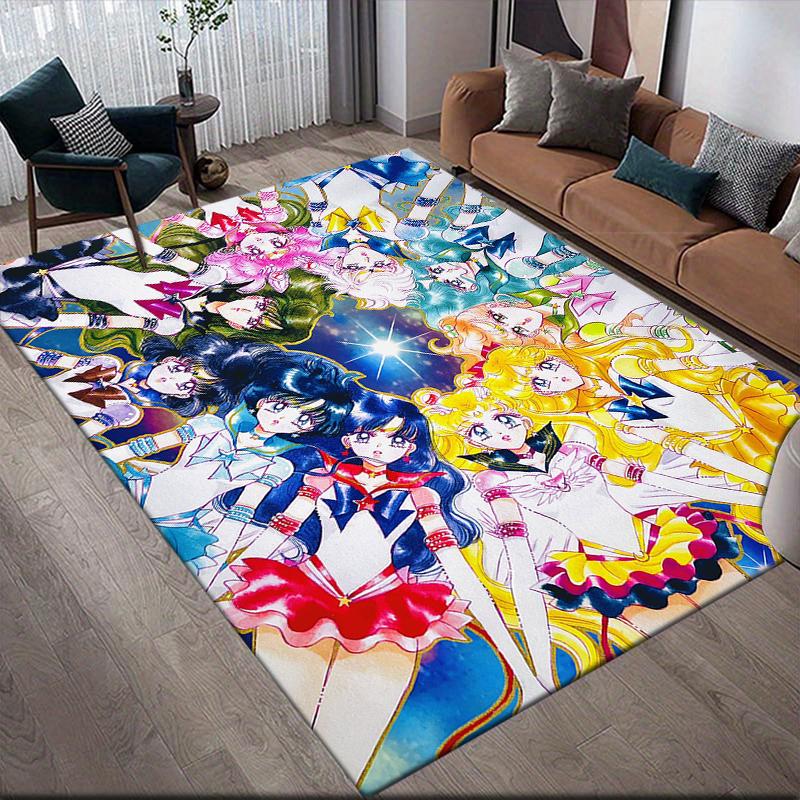 Sailor Moon Magical Girl Area Rug, Sailor Moon Fan Cozy Carpet, Ideal Gift.chl