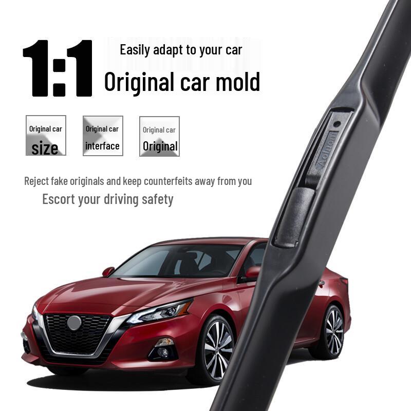 2008, 2013, 2015, 2016 ve 2019 Nissan Teana Ön Camları için Uyumlu Çerçevesiz Silecek Blade'leri