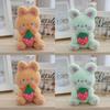 Adorable Cute Plush White Rabbit Keychain Creative Fruit Bunny Plush Toy For Girls