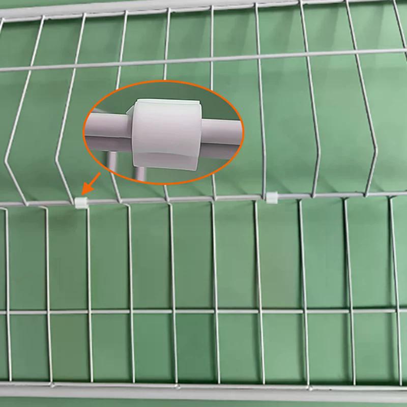 100pcs Y-Shaped Plastic Connectors - DIY Wire Mesh Fastening Clips For Pet Cage Linking - Shelf Clips