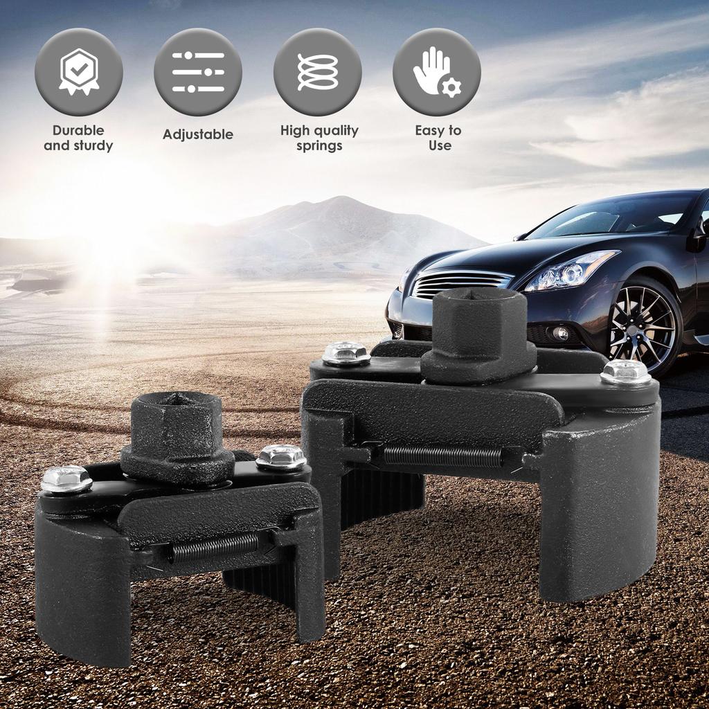 2 Pcs Heavy Duty Oil Filter Wrench 60-80mm 80-105mm Adjustable Oil Filter Cap Socket Wrench Universal Removal Tool Auto Parts