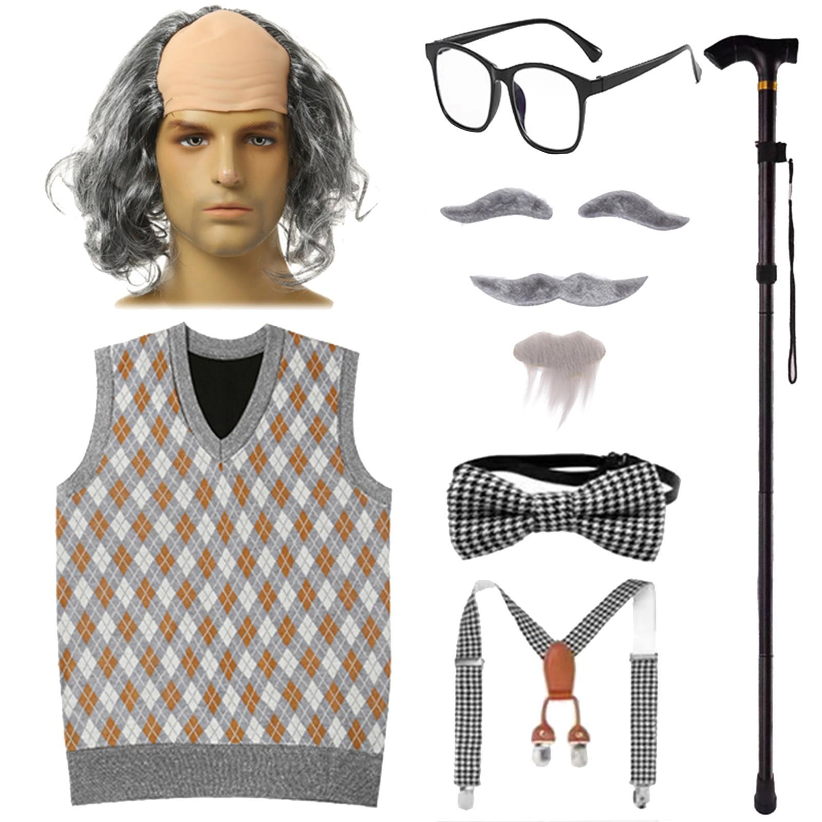 

Дедушка, костюм для пожилых людей на 100-й день в школе, костюм дедушки, мужской реквизит 165