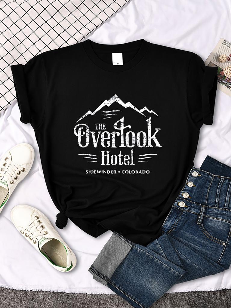 Das Overlook Hotel The Shining Y2K-Stil Damen-T-Shirt Cooles Mode-Top Atmungsaktive Freizeitkleidung Sommer All-Match Damen-Tee