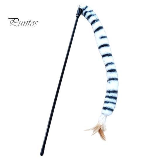 Cat Hunting Toy Funny Stick Toy, Toys for Indoor Cats, Interactive Pet Teaser Wand, Plush Kitten Toys, Play Exercise Striped Tail