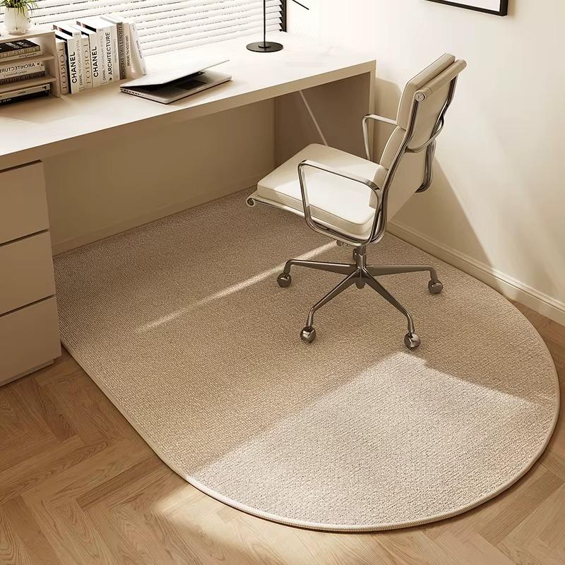 Chair Floor Mat Study Bedroom Non-slip Home Carpet Beige Striped Rug Living Room Swivel Chairs TPR Bottom Anti-slip Area Rugs