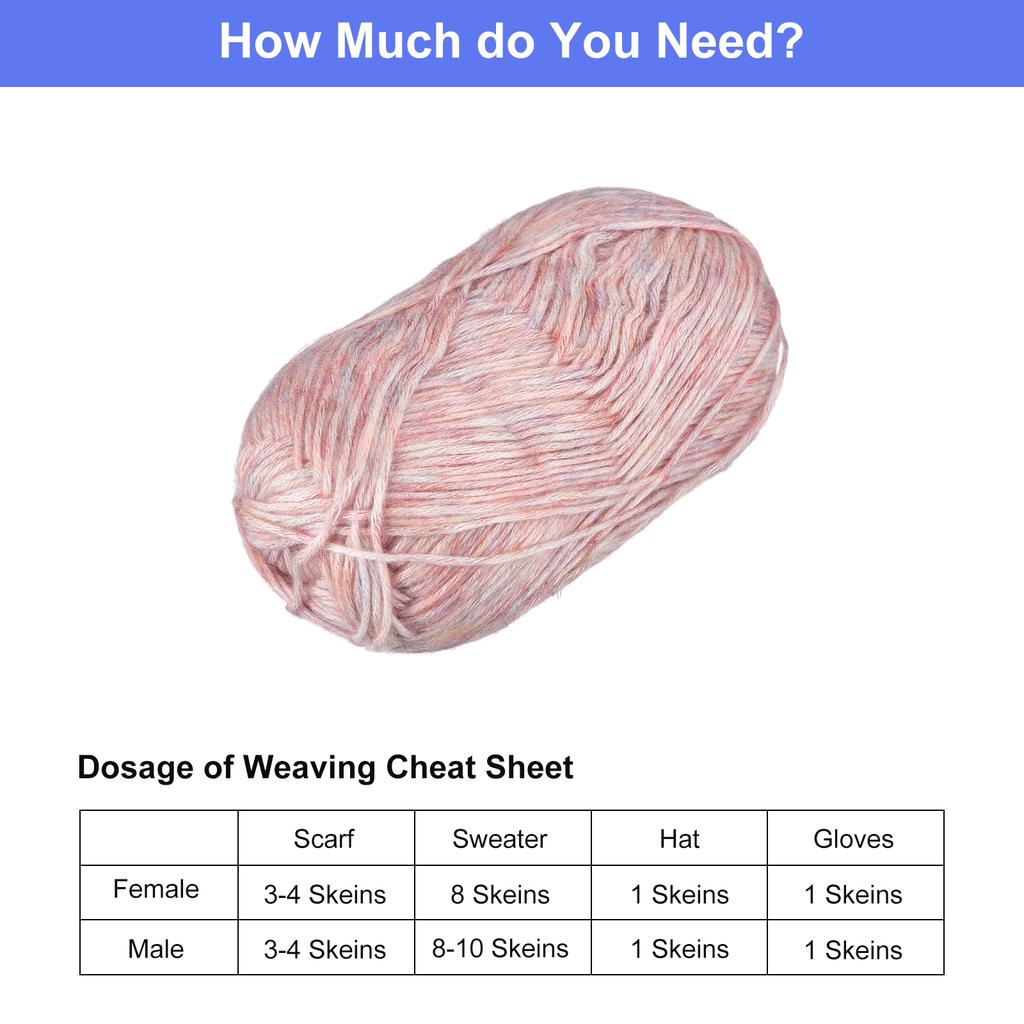 Cotton Sparkle Yarn 3 Skeins Soft Crochet Yarns Acrylic yarn for Beginner Knitting Crafting 300g/ 10.6oz