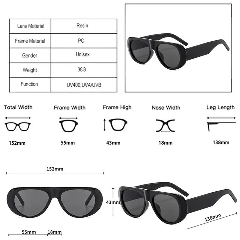  Ins Popular Fashion Pilot Women Sunglasses Retro Tea Blue Shades UV400 Men Trending Wide Legs Sun Glasses