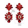 Fashion Snowflake Flower Sparkling Crystal Earrings Personalized Exaggerated Women's Earrings Nightclub Earrings