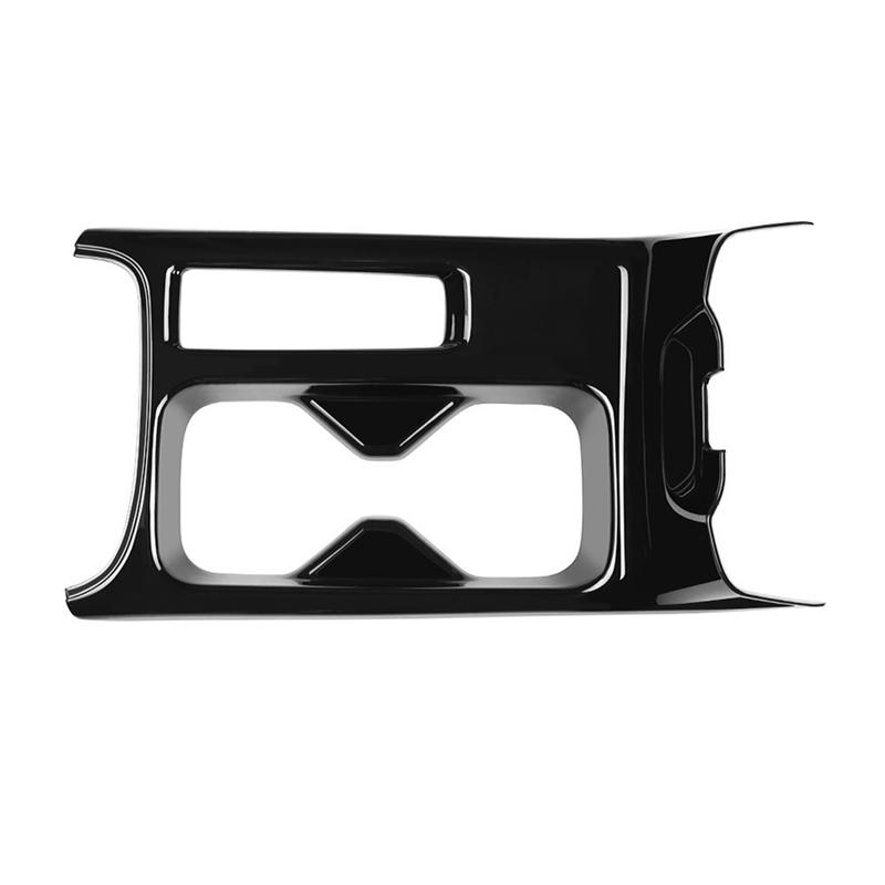 Powerful Car Center Console Water Cup Holder Decoration Cover Trim Stickers For Honda HRV HR-V Vezel - Glossy Black RHD