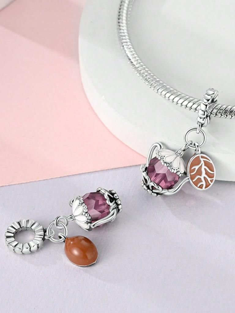 Coffee Beans Coffee Machine Beads Charm Copper Plated Fit Charms Copperoriginal Bracelet For Jewelry Making Diy Charm