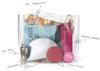 Hoxis Clear PVC Tote Bag with Chain, Women's, Vinyl, Crossbody Bag, Shoulder Bag, 2-Way, Beach, Ocean, Multi-Purpose (Transparent)