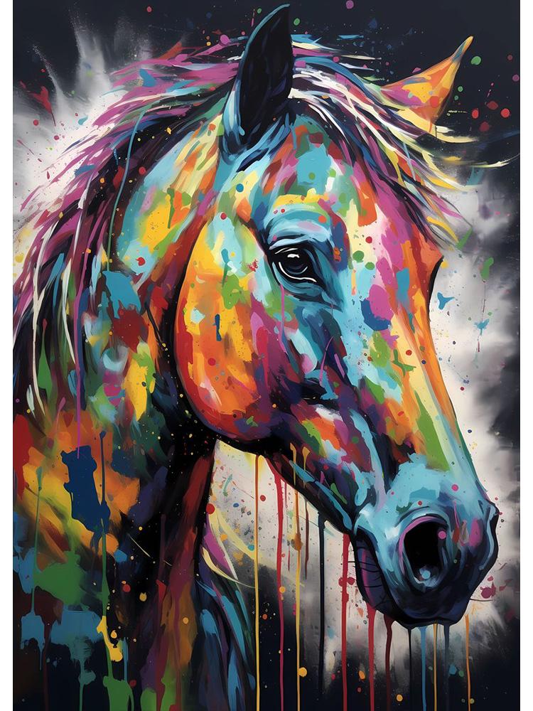 Meerkat Elephant Sea Otter Lion Colorful Animals With Drips Poster Canvas Painting Cute Animal Wall Art For Room Home Decor